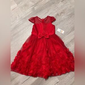 Girl Red Holiday dress -6x